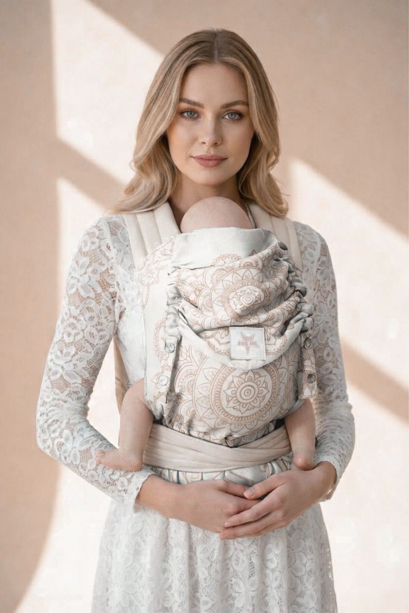 portador de bebê TaiTai Mandala Café com leite