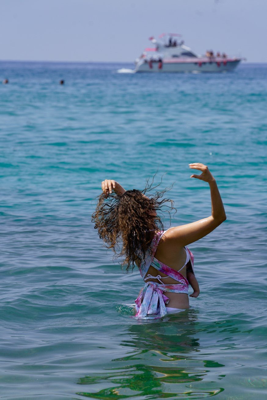 Porta-bebês aqua TaiTai Amor de verão rosa KOKADI
