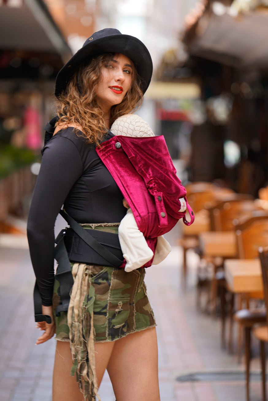 portador de bebê Flip Rubi suave aveludado - KOKADI