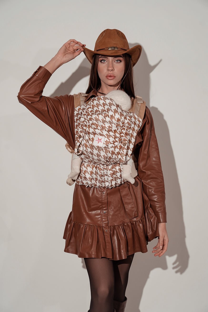 portador de bebê Flip X Latte Macchiato Houndstooth KOKADI
