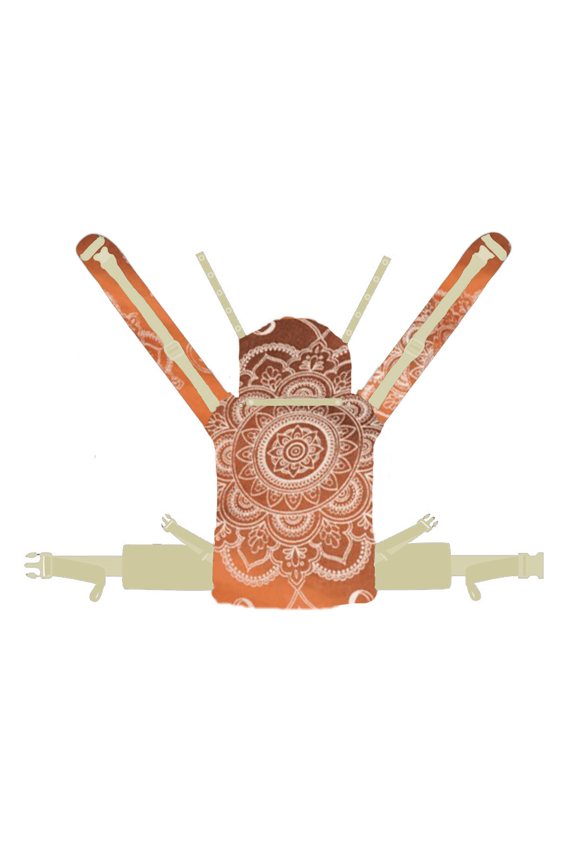 portador de bebê Flip X Mandala Latte Macchiato x Bambu reverso - KOKADI