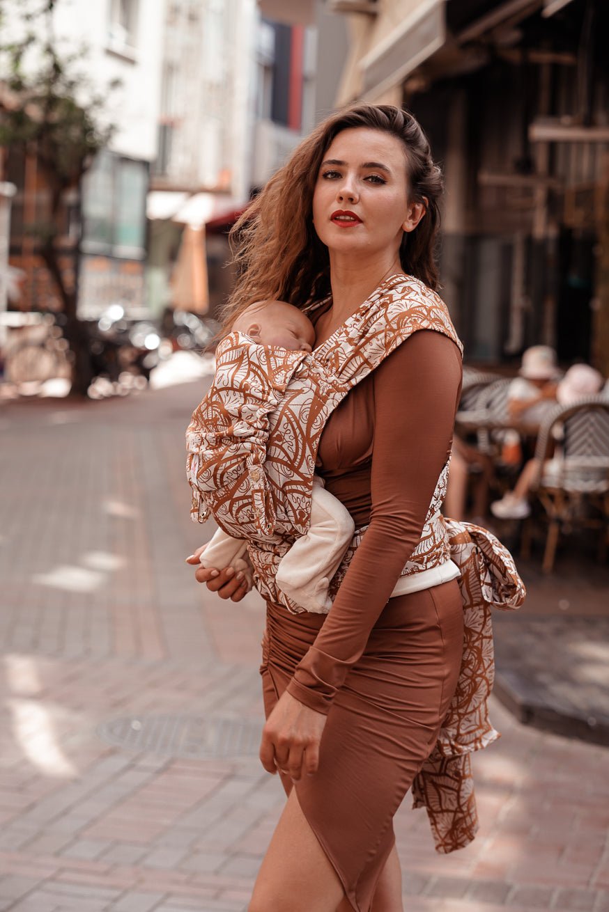 portador de bebê WrapStar Lilenia Latte Macchiato KOKADI