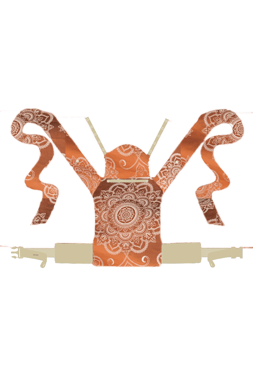 portador de bebê WrapStar Mandala Latte Macchiato x Bambu reverso - KOKADI