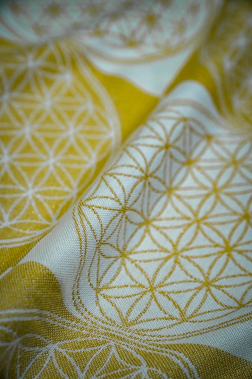 Manta para bebê flor da vida dourada - KOKADI