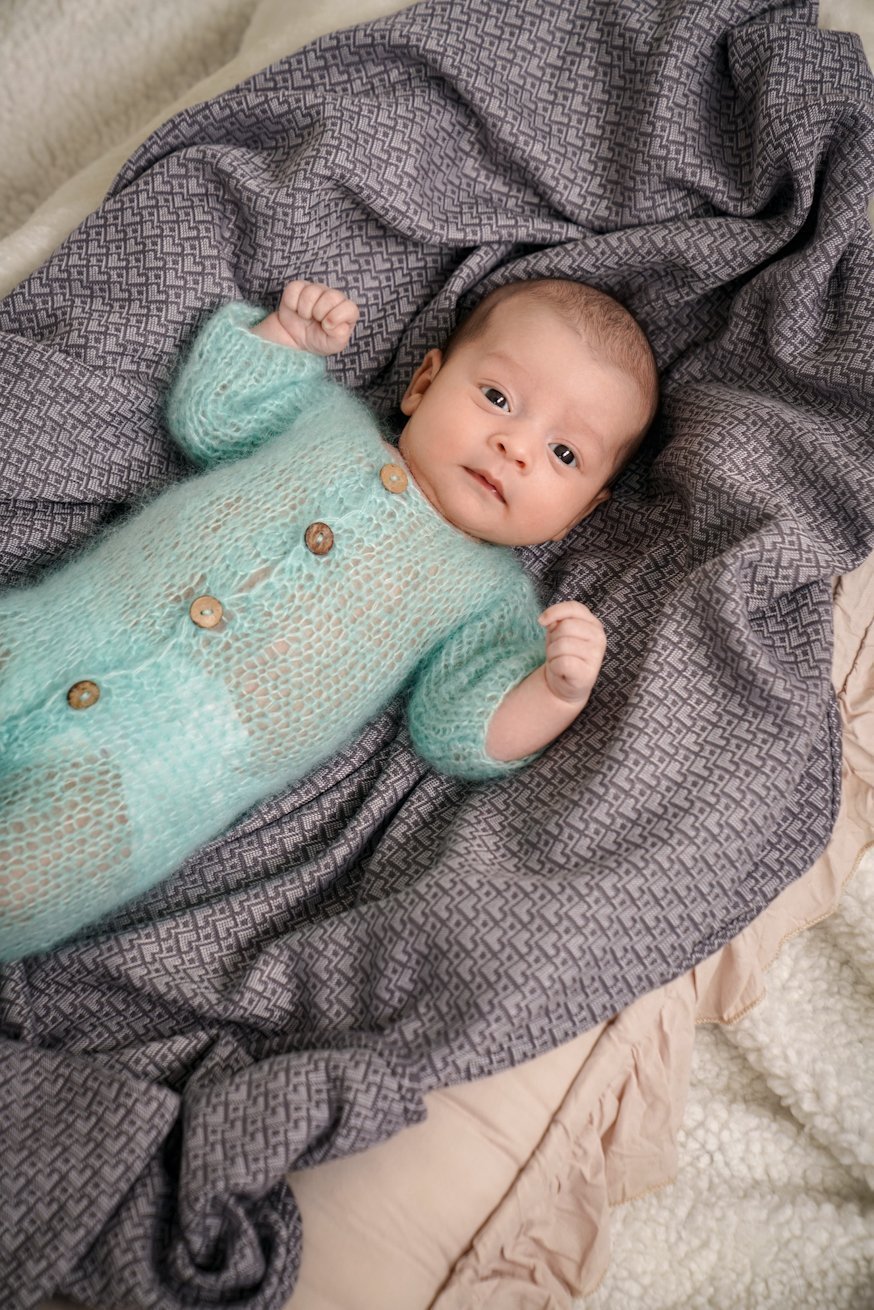 Manta para bebê Heart2Heart pedra - KOKADI