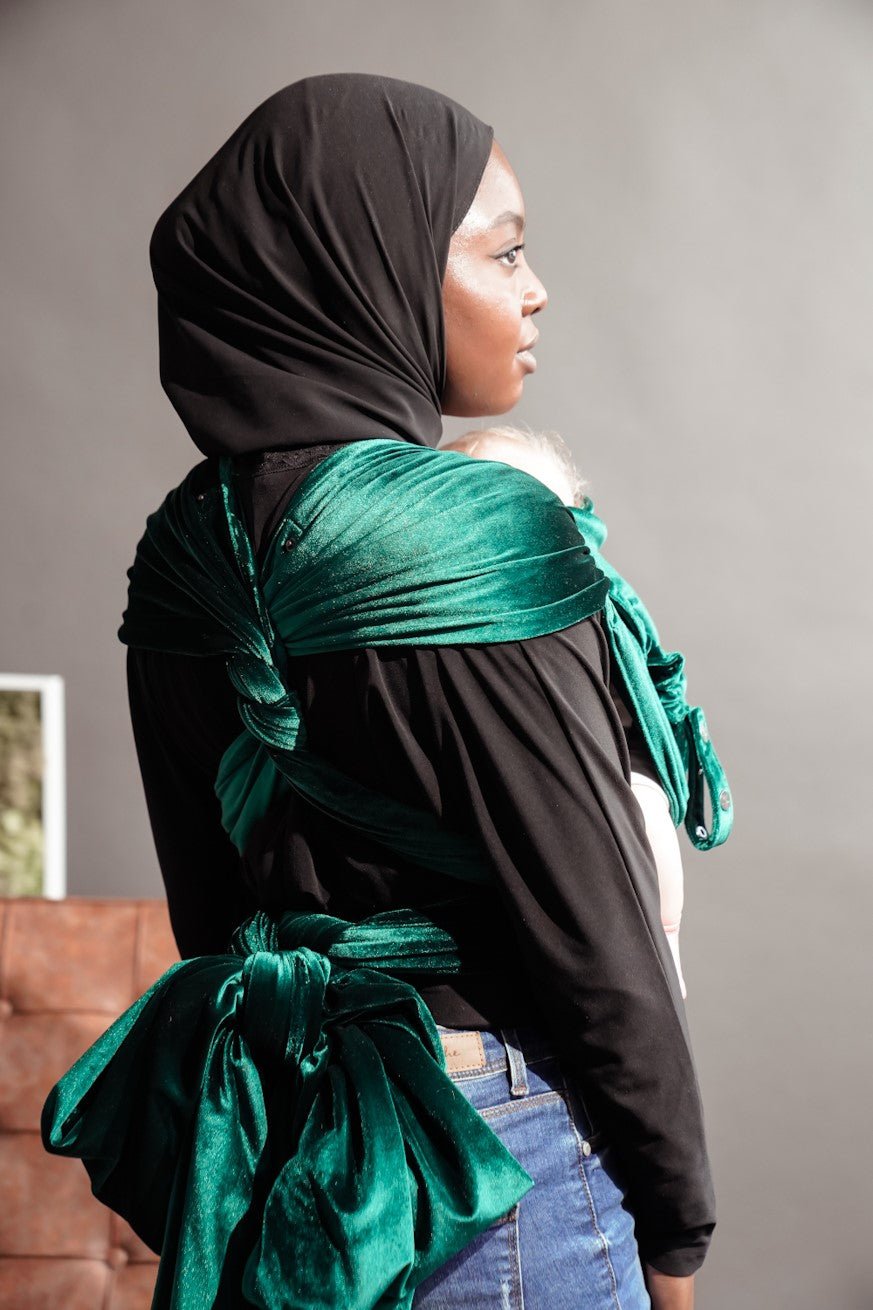 portador de bebê WrapStar Esmeralda suave aveludada - KOKADI